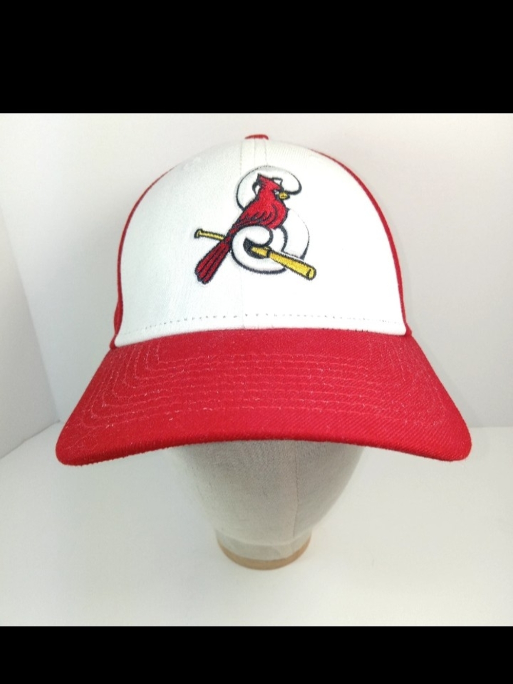 New Era Red and White Mens Springfeild Cardinal Baseball Cap